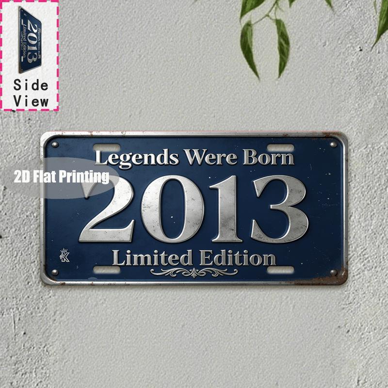 Tin Sign - Vintage Durable Metal Plaque Wall Decor, Home Office Bar Man Cave European Australian City Birth Year License Plate