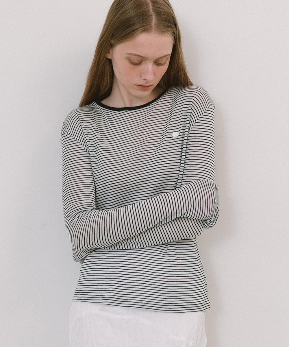 Laminez Soft Stripe T-Shirt - Ivory Ivory/Free