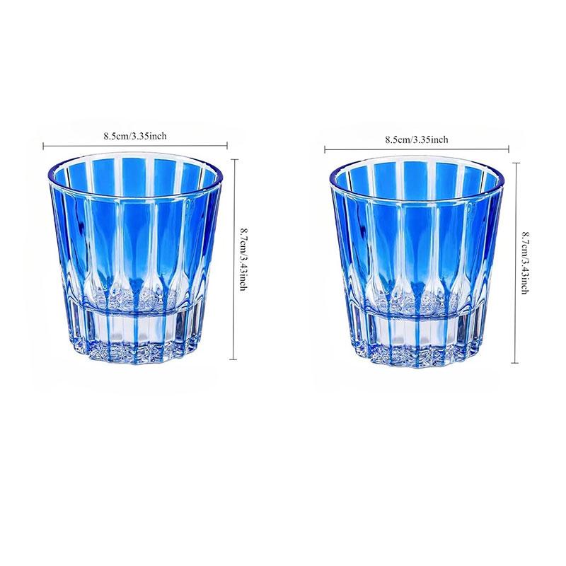 200ml Luxury Carved Whiskey Glass Exquisite Drinking Glasses Creative Cocktail Glass Multi Colored Wine Glass Bar New Year Gifts