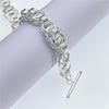 Andara925 Sterling Silver Bracelet Fashion Hoop Bracelet Women Engagement Jewelry Gift