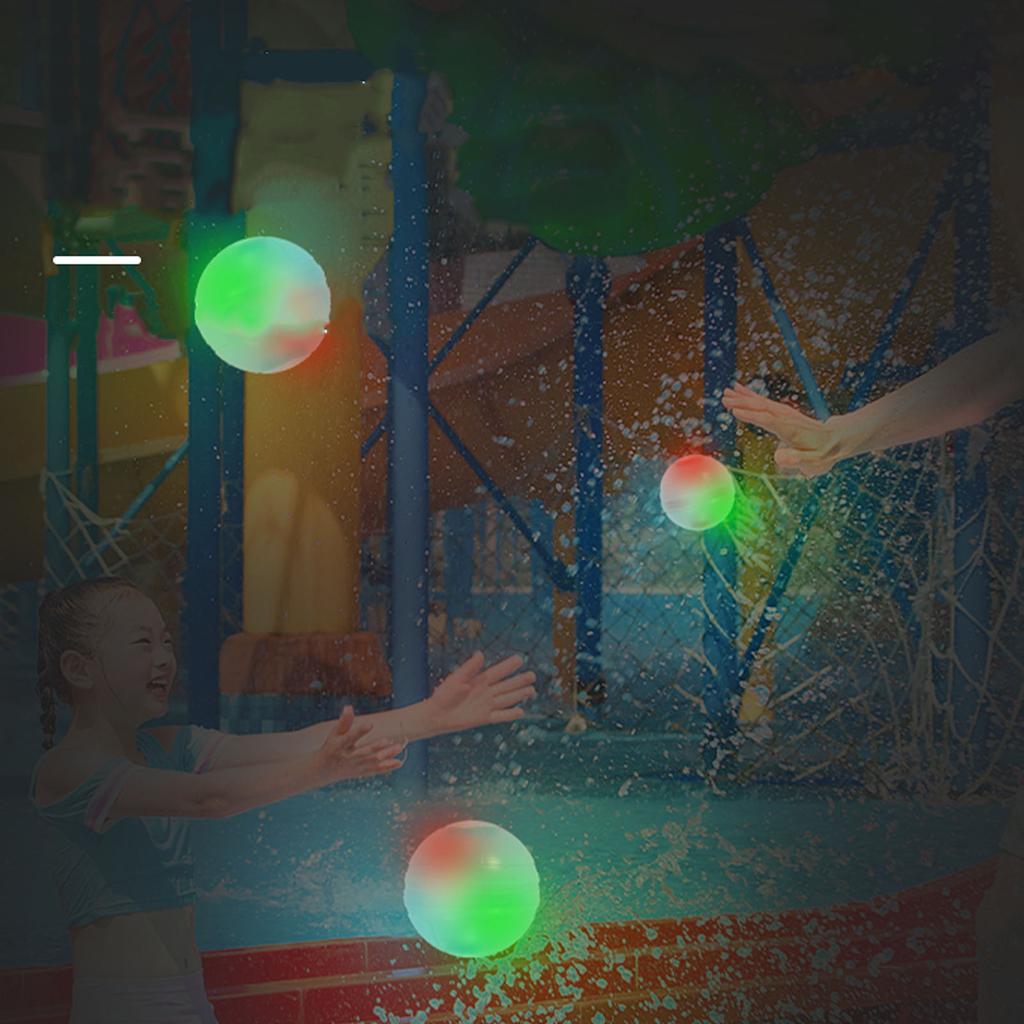 4pcs Water Fill Ball Toys Light Up Soft Self Sealing Splash Water Fill Balls for Kids Adults