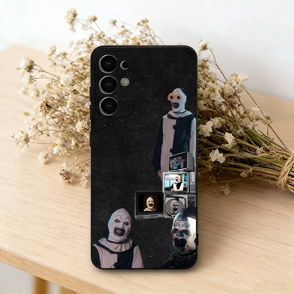 Art the Clown horror Terrifer Phone Case For Samsung S25,S24,S21,S22,S23,S30,Ultra,S20,Plus,Fe,Soft Silicone Black Cover