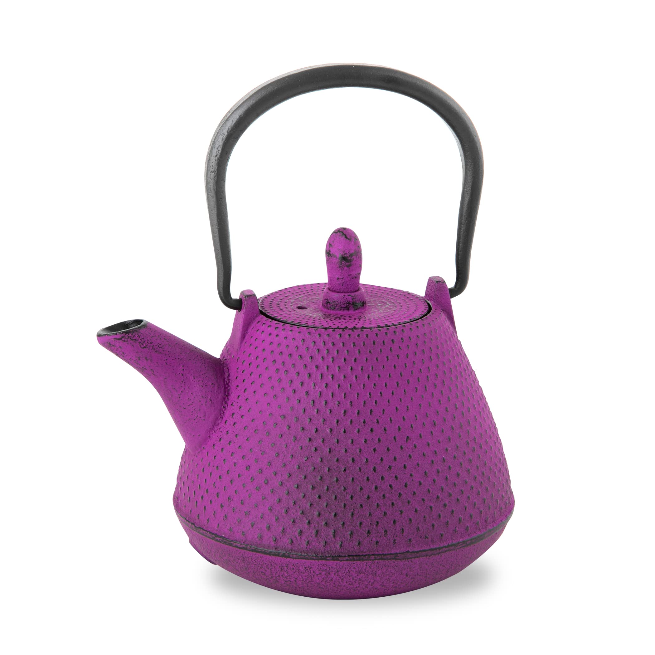 Logia Associates Чугунный чайник Nanbu Dome Color Pot Эмалированный с ситечком Традиционный японский чай Сувенир (Arare 0.4л - Фиолетовый) Чайник,