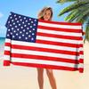 Zomerstrandvakantie strandlaken met Amerikaanse vlag, sneldrogend, zacht en absorberend, ultrafijne vezel, zwemcadeau
