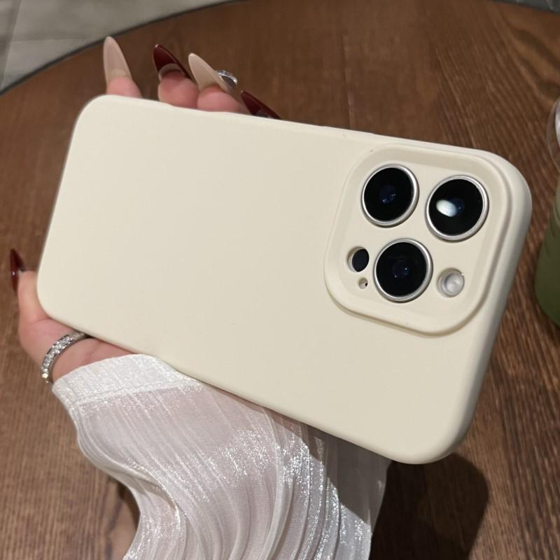 Soft Silicone Candy Color Case for iPhone 16 15 14 Plus 13 12 11 Pro Max Armor Shockproof TPU Rubber Bumper Simple Matte Cover