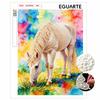 DIY Pearl Art Painting Majestic Horse Handmade Craft Modern Wall Decor Leisure Relax Activity Nice Gift for Novice Art Practitioners Home