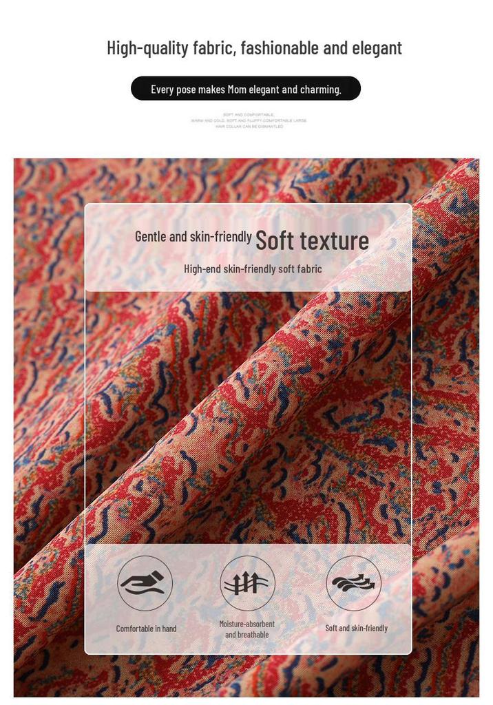 Grandma's Spring Floral Shirt & Autumn Lapel Jacket - Stylish Cardigan for Middle-Aged & Elderly Women