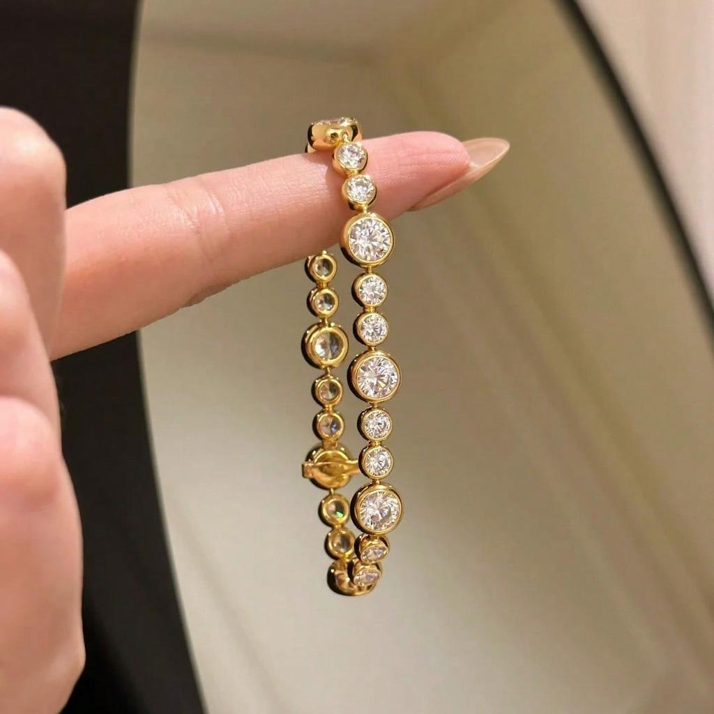 Bubble Diamond Bracelet Light Luxury High Sense Niche Exquisite Versatile Diamond Bracelet Women