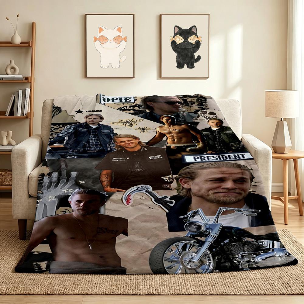 Sons Anarchy Flannel Blanket Throw Blanket Soft Warm Sofa Bed Camping Home Decor Unique Christmas Gift C921117