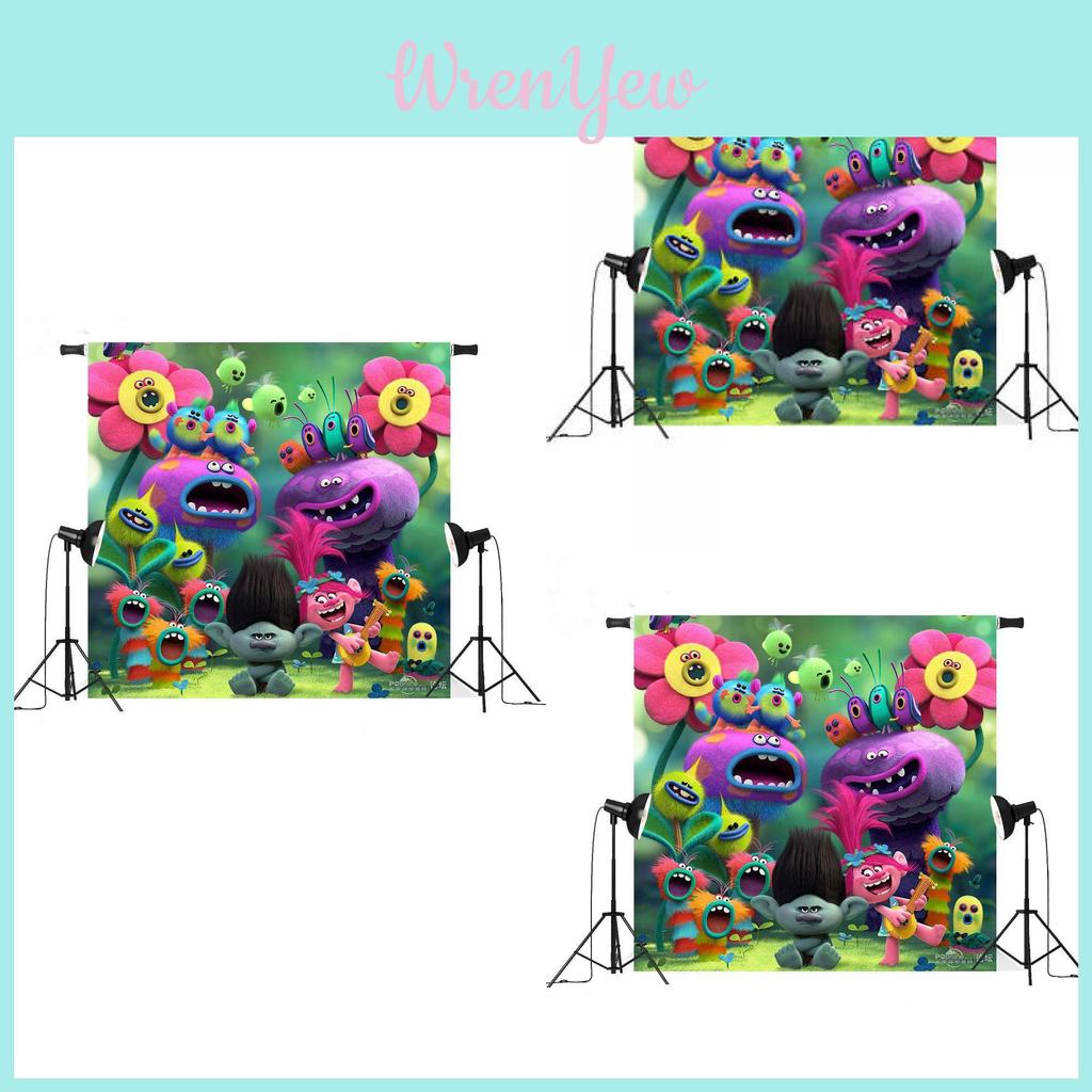 Trolls World Tour Photography Background Cloth For Childrens Holiday Photo Shoots Creative