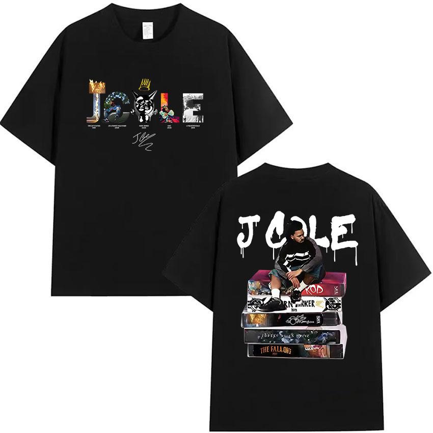 Rapper J Cole THE FALL OFF Tour Album 2026 Maglietta Grafica Unisex Vintage Oversize in Cotone Magliette Unisex Hip Hop Abbigliamento Maglietta