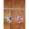 1 Pair New Valentine's Heart-Shaped Acrylic Earrings, Candy Color Heart Pendant Earrings, Valentine's Gift Valentines