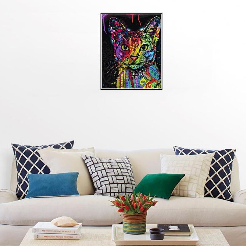 Animal Painting Canvas Wall Art With Handdrawn Design For Living Room Decor