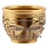 Brass Feng Shui Wealth Jar - Hundred Blessings Piggy Bank & Copper Rice Jar Ornament