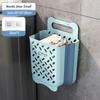 Bathroom Folding Dirty Clothes Storage Basket Wall Mounted Hanging Portable Punch-Free Clothes Bucket Organizer Laundry Basket