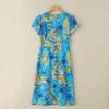 ZANZEA Women Floral Print Casual O-neck Short Sleeve Summer Dress