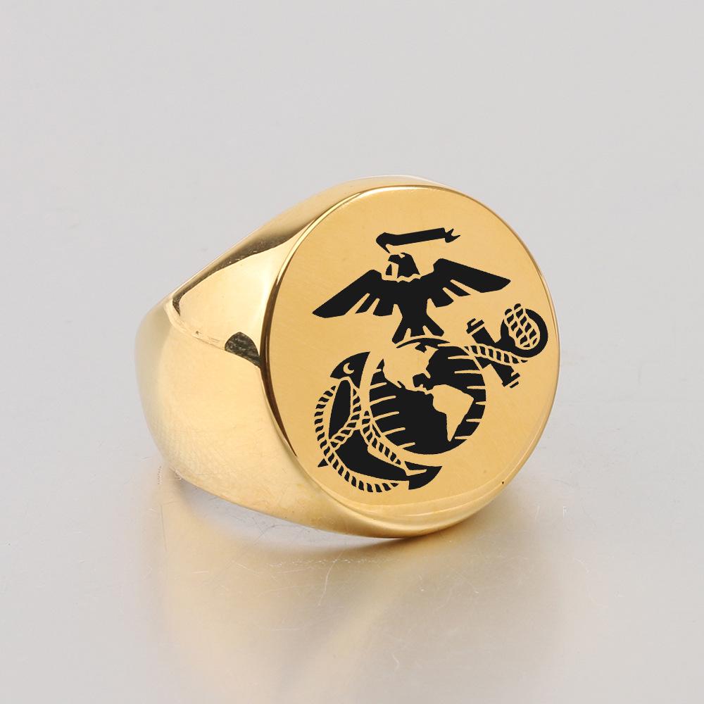 22MM Laser Engraved Dove of Peace Stainless Steel Ring for Women