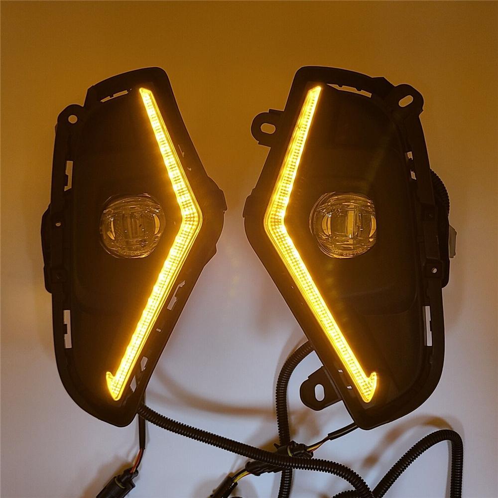 For 2019-2023 Toyota Rav4 LED Fog Lights with Bulbs+Bezels+Wire Harness+Switch