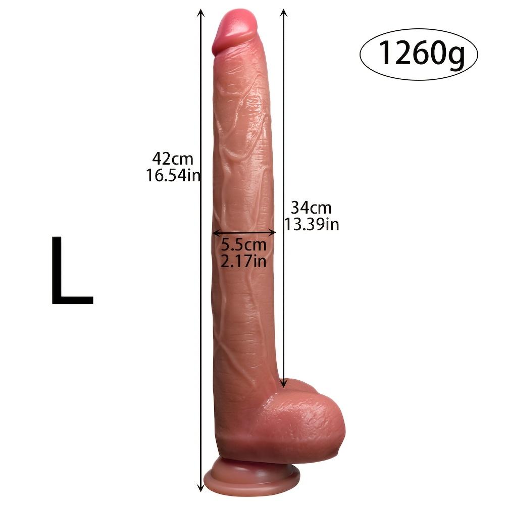 Lifelike Beige Dildo – Thick & Long Liquid Silicone, Super Soft Realistic Texture, Manual Adult Toy for Women, Men & Couples