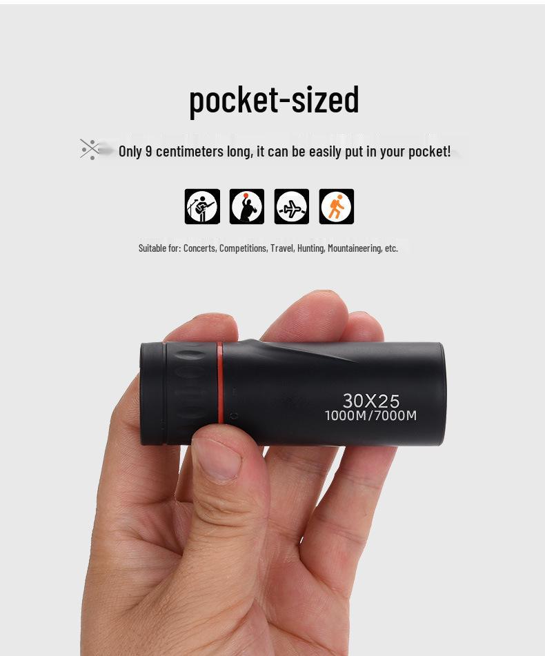 2000x24 High-Definition Black Technology Mobile Phone Monocular Telescope