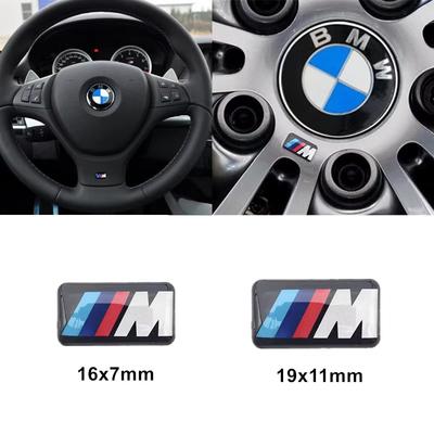 4pcs 16mm 19mm Car Steering Wheel Logo Rims Sticker Emblem for BMW M E39 E46 E60 E90 F10 F20 F30 E70 E87 X1 X2 X3 X4 X5 X6 X7 23EG
