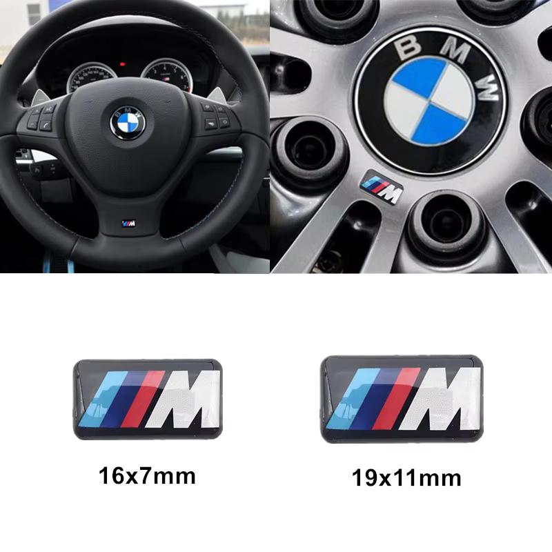 FA74pcs 16mm 19mm Car Steering Wheel Logo Rims Sticker Emblem for BMW M E39 E46 E60 E90 F10 F20 F30 E70 E87 X1 X2 X3 X4 X5 X6 X7 TU2