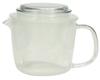 CEREC Heat-Resistant Glass Teapot, Approx. 550ml, with Tea Strainer, Microwave and Dishwasher Safe, Clear, CY21-GPY10