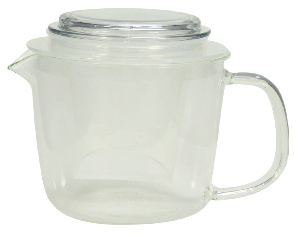 

CEREC Heat-Resistant Glass Teapot, Approx. 550ml, with Tea Strainer, Microwave and Dishwasher Safe, Clear, CY21-GPY10