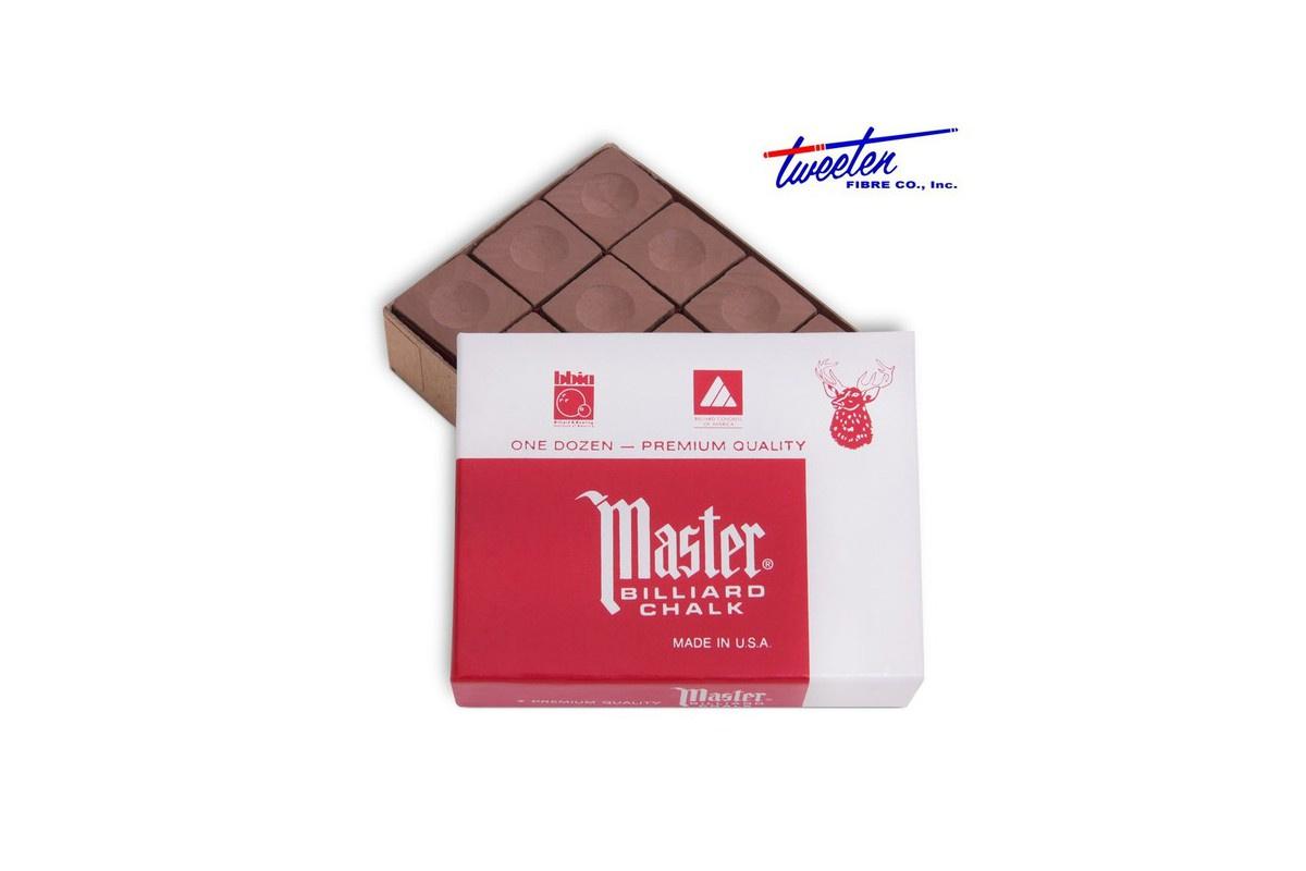 Billardkreide Master braun - 12 Stk.