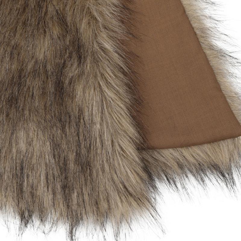 Men Vikinges Vest Medieval Faux Furs Waistcoat Coat Outwear Warriour Renaissances LARP Cosplay Costume for Halloween