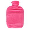 Hot Water Bottle with Plush Cover Men Women 2L PVC Soft Hot Water Bag for Neck Shoulder Soreness Pink