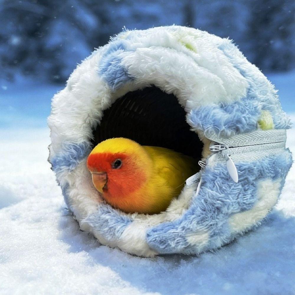 Round Imitation Woven Bird Nest Detachable Bird Hammock Parrot Sleeping House  For Bird Cages