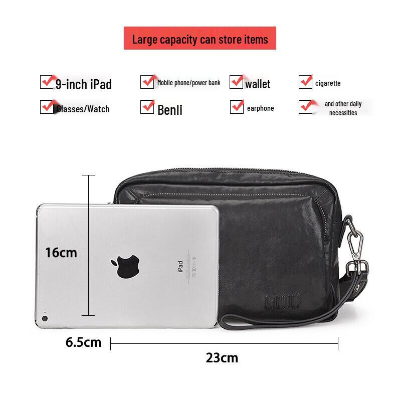 Pai Bao Jue Men's Genuine Leather Crossbody Shoulder Bag