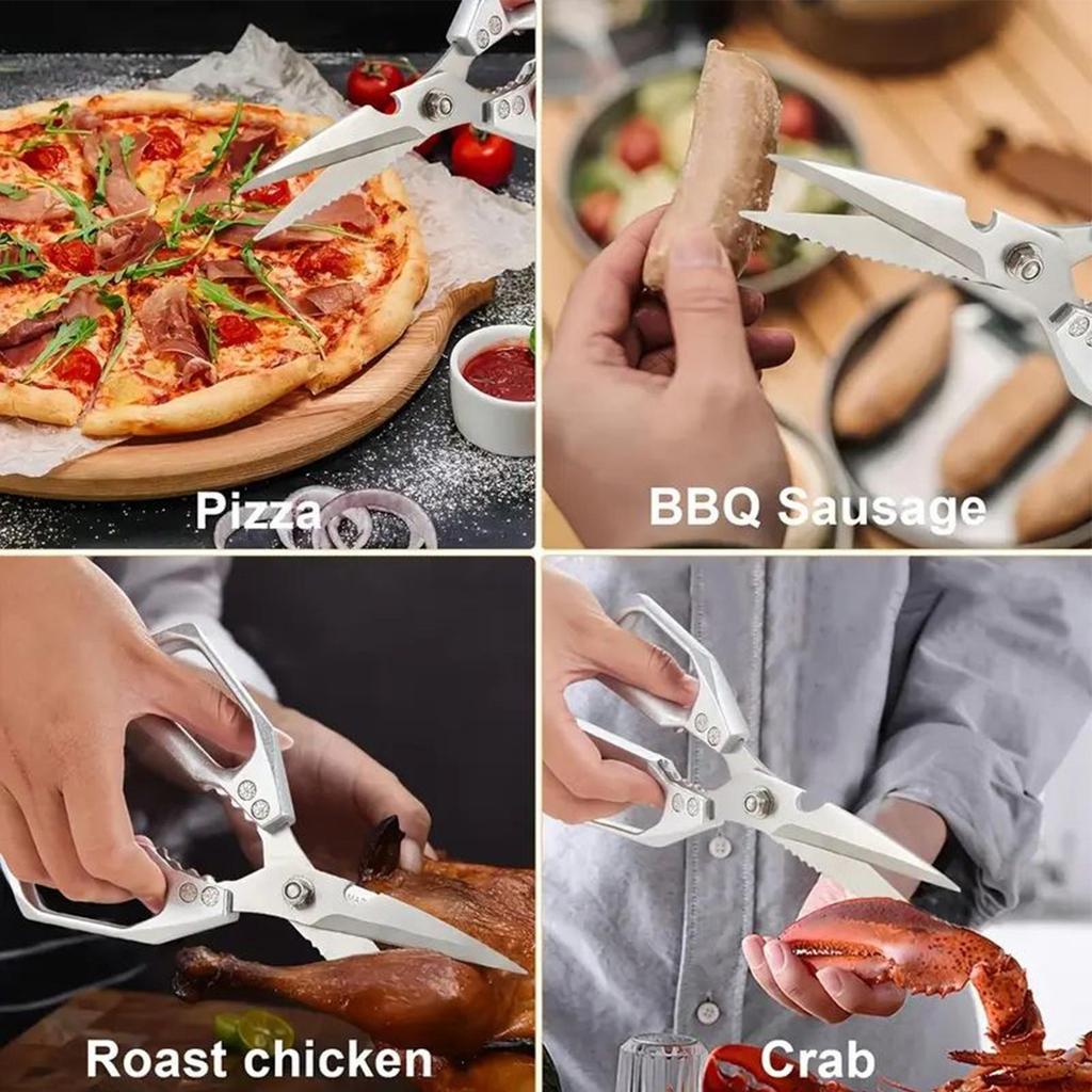 Kitchen Shears Stainless Steel Food Scissors Heavy Duty Utility Cooking Shears For Turkey Poultry Processing Fish Crab Crack
