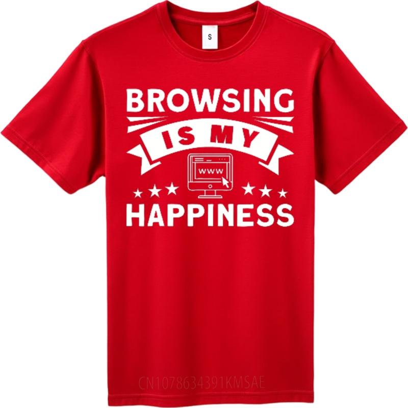 

Relaxed Fit Tshirt Solid Color For her short sleeve t shirt Brand Browsing Is My Happiness Comfort For him tees Unisex Tshirt S