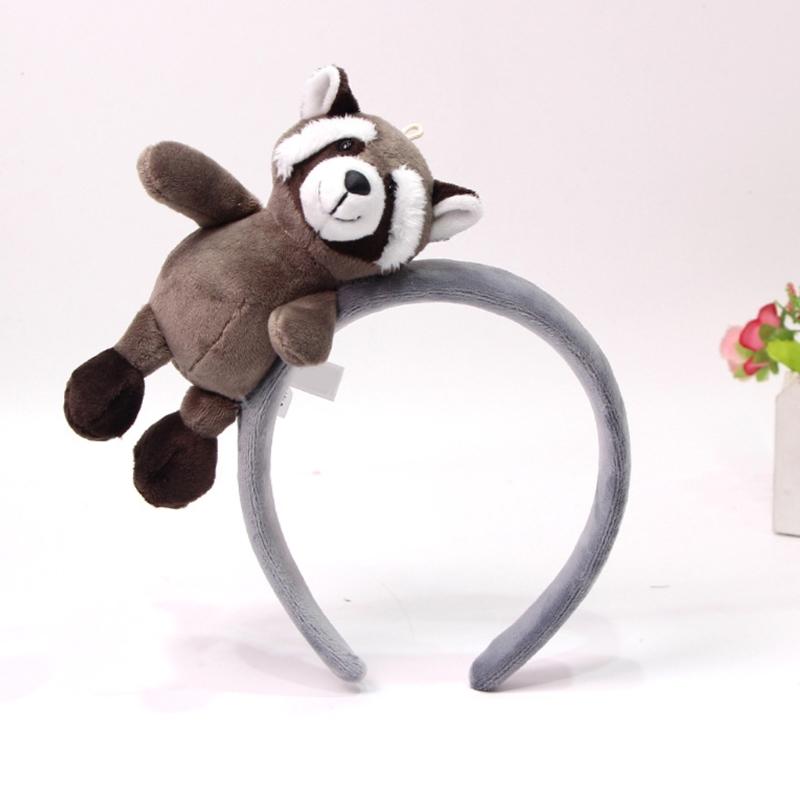 Children's Cartoon Raccoon Hair Hoop Comfortable Stretchy Hairband Stylish Headdress Daily Wear Play Costume