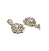 Antique Gold Tone Dazzling Stones Necklace Earring & Maangtikka Set For Women