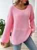European & American Women's Loose One-Shoulder Bell Sleeve Beaded Sweater Top