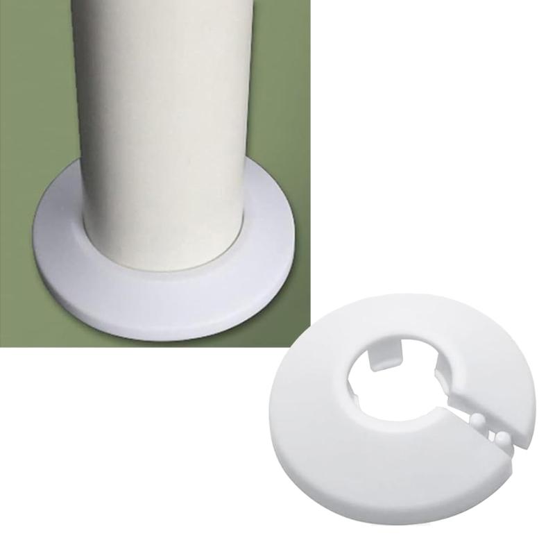 12mm Drain Pipe Concealer Rings Smooth Decorative Cover Leak Proof Pipe Trim Rings 20pcs Suitable for Sink Tub Piping