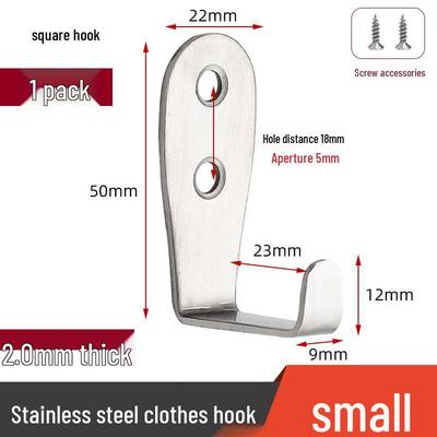 Outdoor Thickened Stainless Steel Solid Single Hooks