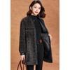 Kebeier Women's Elegant Thickened Faux Fur Mid-length Coat