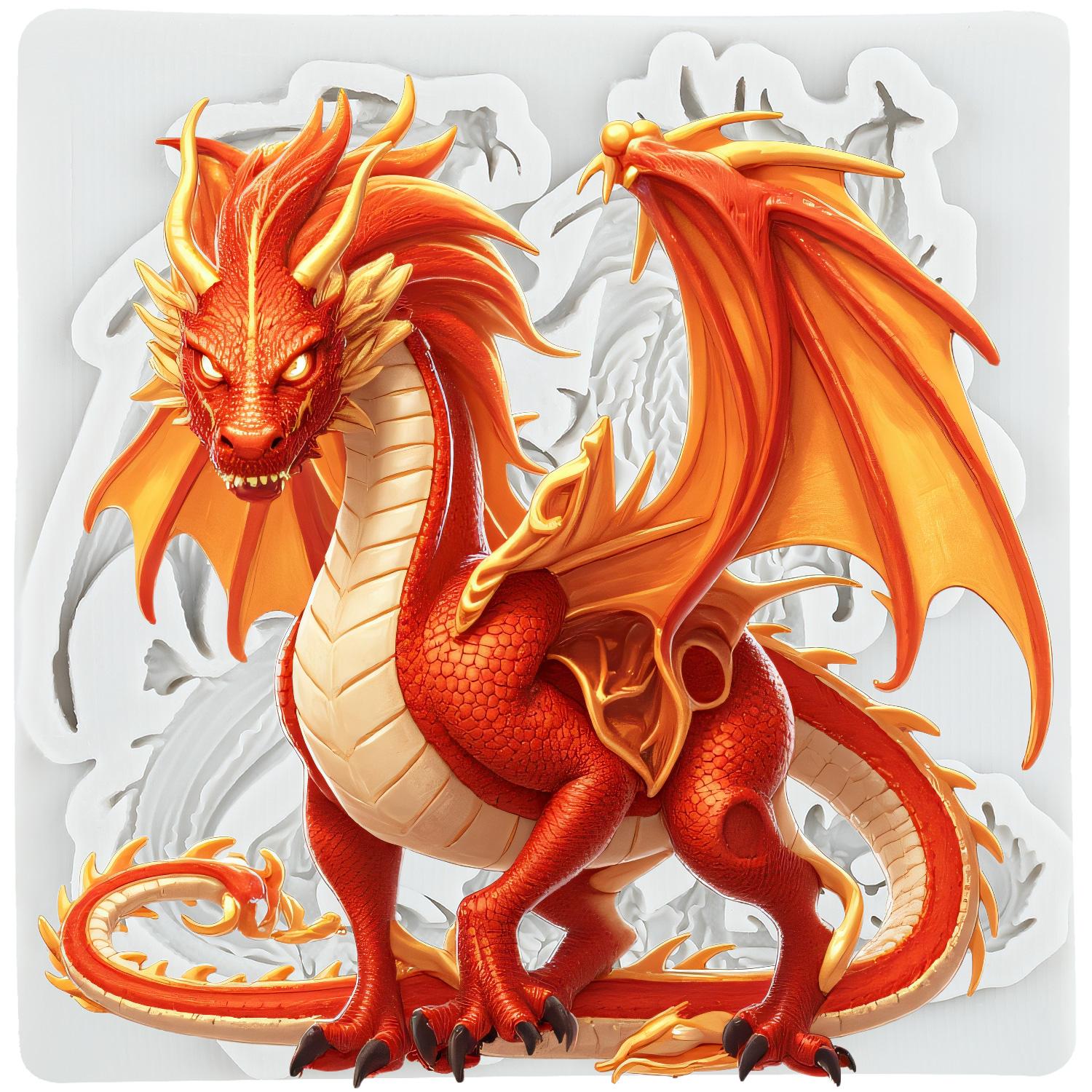 

Силиконовые формы Дракон Форма для мастики Дракон Инструменты для украшения торта Топпер для кекса Конфета Шоколад Паста для лепки серый