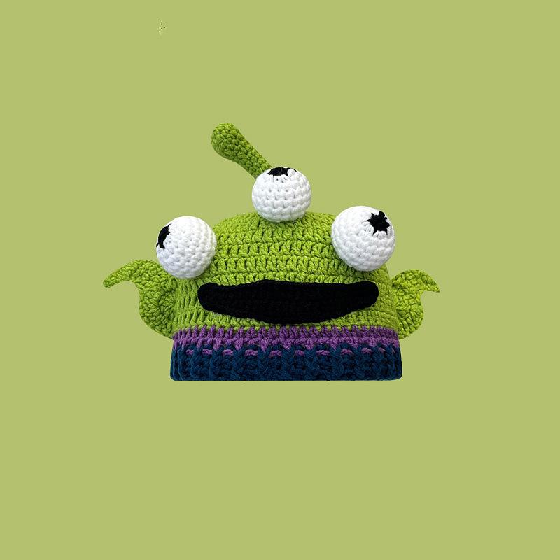 JYL TS DIY Shrek Knit Hat Unisex Winter Long Braid Green Beanie Hat Acrylic