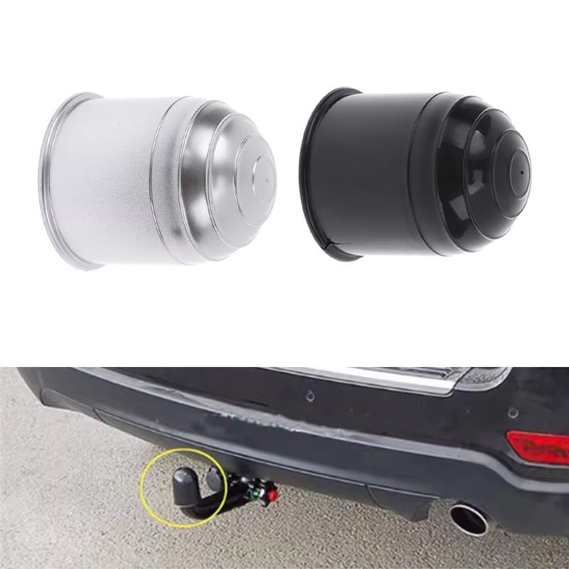 1Pc Black/Silver Trailer Ball Head Protective Cover Car Tow Bar Ball Cover Plastic Truck Hitch Trailer Protector Cap Car Parts