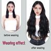Bybrana Dlouhé vlasy z jednoho kusu dlouhé kudrnaté vlasy Prodlužování vlasů ve tvaru V neviditelné nadýchané mírně kudrnaté simulující vlasy