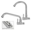 TLXT Wall-Mounted Stainless Steel Single Cold Kitchen Faucet