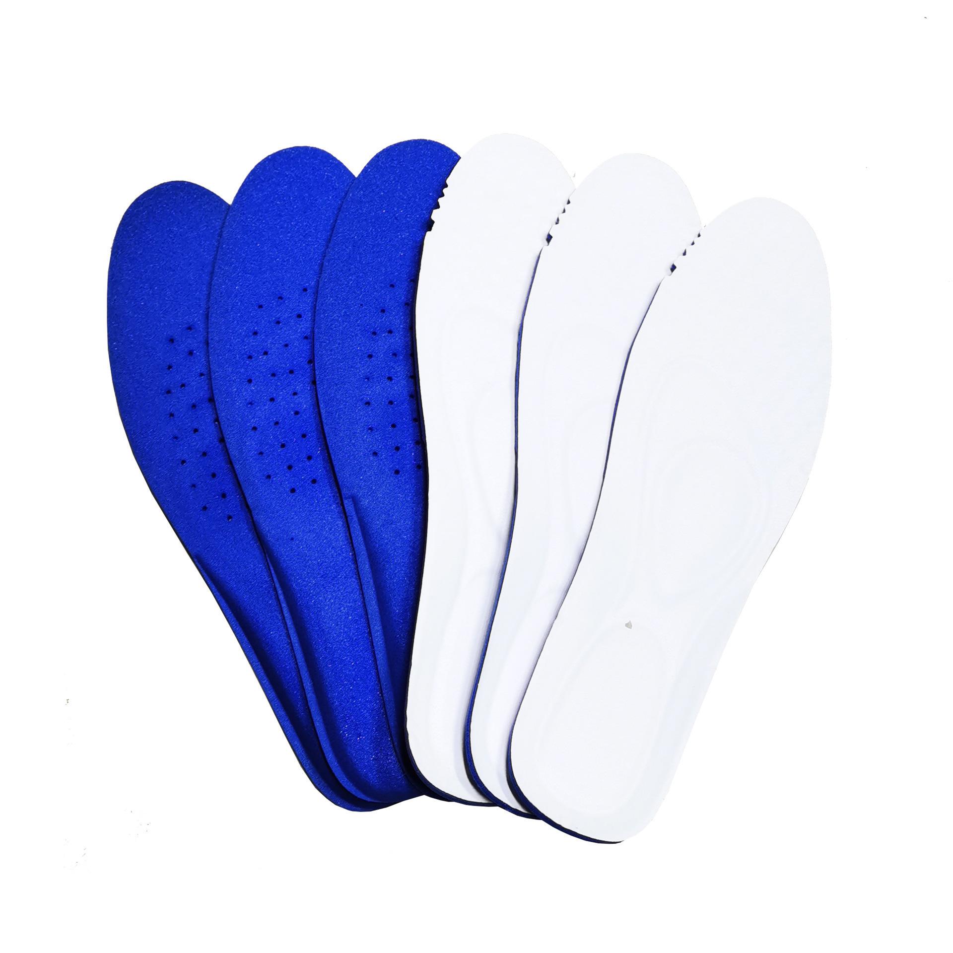 

Technology buffer shock absorption sports insoles men and women breathable sweat absorption deodorant high elastic heightening air cushion 46 yards 47 38/Thickness 1CM синій