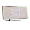 Mirror Digital Alarm Clock Temperature Display LED Curved Mirror Digital Electronic Clock for Home Bedroom Decor