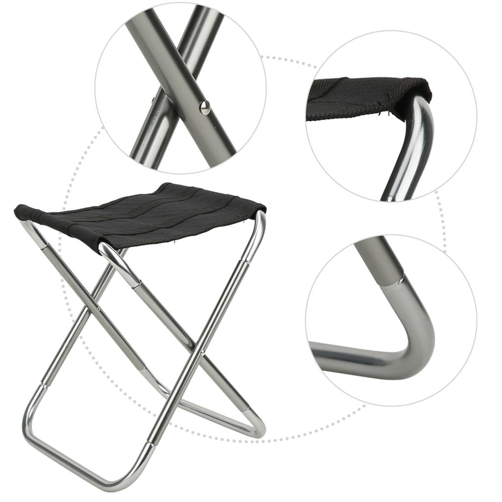 7075 Aviation Aluminum Alloy 600D Oxford Polyester Gun Color Outdoor Foldable Chair Portable