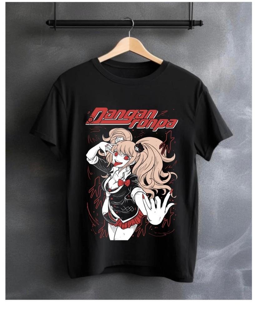 Футболка Dangan T-Shirt Ronpa 2 Danganronpa Микан Цумики Девушка Аниме Черная Футболка Унисекс Футболка XL